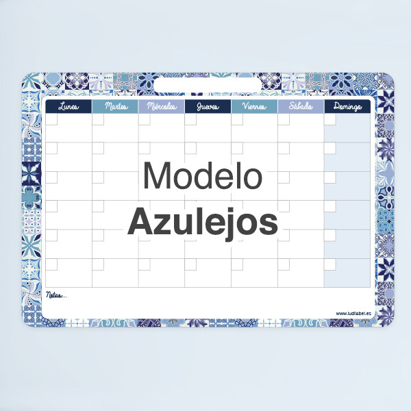 Calendario Mensual con rotulador - Azulejos