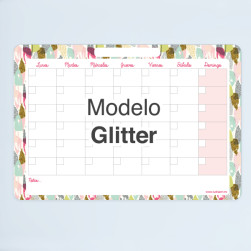Calendario Mensual con rotulador - Glitter