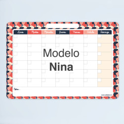 Calendario Mensual con rotulador - Nina