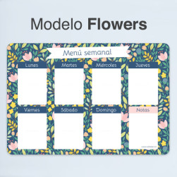 Calendario Menú Semanal - Flowers