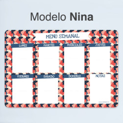 Calendario Menú Semanal - Nina