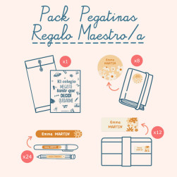 Kit Pegatinas Regalo Maestro/a