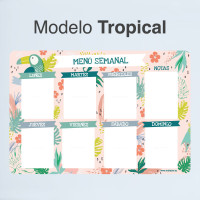 Calendario Menú Semanal - Tropical